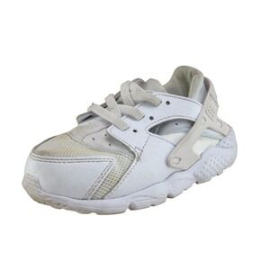 Nike Sz 8 Toddler Unisex Sneaker‎ White Synthetic Huarache Medium
